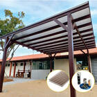 Kit Policarbonato Bronze 6mm 4,00m X 4,00m - Perfis Naturais