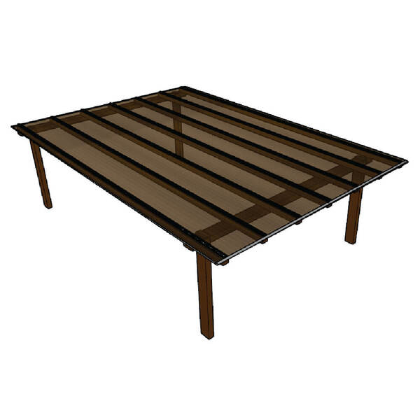 Kit Policarbonato Bronze 6mm 4,00m X 6,00m - Perfis Naturais