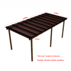 Kit Policarbonato Bronze 6mm 6,00m X 2,00m - Perfis Naturais