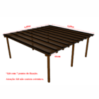 Kit Policarbonato Bronze 6mm 6,00m X 6,00m - Perfis Naturais