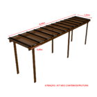 Kit Policarbonato Bronze 6mm 8,00m X 1,50m - Perfis Naturais