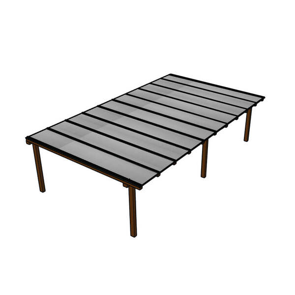 Kit Policarbonato Cinza Refleivo 6mm 8,00m X 6,00m - Perfis N