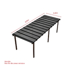 Kit Policarbonato Cinza Refleivo 6mm 8,00m X 6,00m - Perfis N