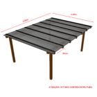 Kit Policarbonato Cinza Refletivo 6mm 4,00m X 3,00m - Perfis