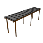 Kit Policarbonato Cinza Refletivo 6mm 8,00m X 1,50m - Perfis