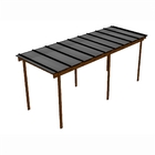 Kit Policarbonato Cinza Refletivo 6mm 8,00m X 2,00m - Perfis