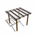 Kit Policarbonato Cristal 3mm 3,00m X 2,00m - Perfis Pretos