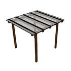 Kit Policarbonato Cristal 4mm 2,00m X 2,00m - Perfis Bronze