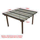 Kit Policarbonato Cristal 4mm 3,00m X 3,00m - Perfis Bronze