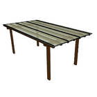 Kit Policarbonato Cristal 4mm 3,00m X 6,00m - Perfis Bronze