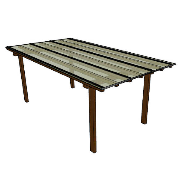 Kit Policarbonato Cristal 4mm 3,00m X 6,00m - Perfis Naturais