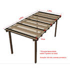 Kit Policarbonato Cristal 4mm 4,00m X 1,50m - Perfis Bronze