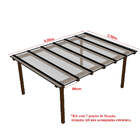 Kit Policarbonato Cristal 6mm 4,00m X 2,00m - Perfis Naturais