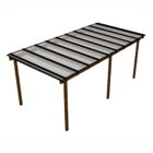 Kit Policarbonato Cristal 6mm 6,00m X 3,00m - Perfis Naturais