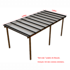 Kit Policarbonato Cristal 6mm 6,00m X 3,00m - Perfis Naturais