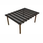 Kit Policarbonato Fume 3mm 4,00m X 3,00m - Perfis Naturais