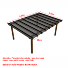 Kit Policarbonato Fume 3mm 4,00m X 3,00m - Perfis Naturais