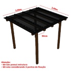 Kit Policarbonato Fume 4mm 2,00m X 2,00m - Perfis Naturais