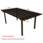 Kit Policarbonato Fume 4mm 3,00m X 6,00m - Perfis Naturais