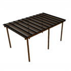 Kit Policarbonato Fume 4mm 5,00m X 3,00m - Perfis Naturais