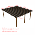 Kit Policarbonato Fume 4mm 5,00m X 6,00m - Perfis Naturais