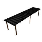 Kit Policarbonato Fume 4mm 8,00m X 3,00m - Perfis Naturais