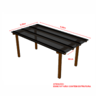 Kit Policarbonato Fume 6mm 2,00m X 6,00m - Perfis Naturais