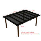 Kit Policarbonato Fume 6mm 4,00m X 1,00m - Perfis Naturais