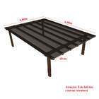 Kit Policarbonato Fume 6mm 4,00m X 6,00m - Perfis Naturais