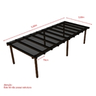 Kit Policarbonato Fume 6mm 5,00m X 3,00m - Perfis Naturais