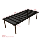 Kit Policarbonato Fume 6mm 7,00m X 2,00m - Perfis Naturais