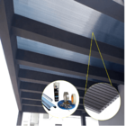 Kit Policarbonato Fume 6mm 7,00m X 3,00m - Perfis Pretos