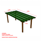 Kit Policarbonato Verde 4mm 2,00m X 6,00m - Perfis Naturais