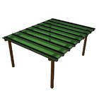 Kit Policarbonato Verde 4mm 4,00m X 4,00m - Perfis Naturais