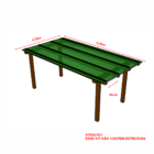 Kit Policarbonato Verde 6mm 2,00m X 6,00m - Perfis Naturais