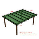 Kit Policarbonato Verde 6mm 4,00m X 4,00m - Perfis Naturais