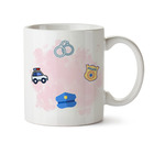 Kit Policial Feminino Caneca Almofada E Agenda Cabelo:ruivo