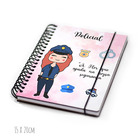 Kit Policial Feminino Caneca Almofada E Agenda Cabelo:ruivo