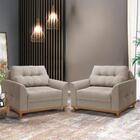 Kit Poltrona 2 Unidades Living 1.0 Linho Bege Verona Luapa Es