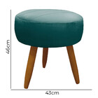 Kit Poltrona + Puff Nina Para Sala Em Veludo Ciano Star Confo