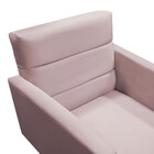 Kit Poltrona + Puff Nina Para Sala Em Veludo Rose Star Confort