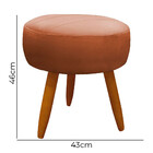 Kit Poltrona + Puff Nina Para Sala Em Veludo Terracota Star C