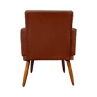 Kit Poltrona + Puff Nina Para Sala Em Veludo Terracota Star C