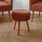 Kit Poltrona + Puff Nina Para Sala Em Veludo Terracota Star C