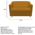 Kit Poltrona  Namoradeira Tilla E Puff Dado Suede Mostarda -