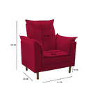 Kit Poltrona Amamentação Ariel Vermelho E Cômoda Sapateira Fr