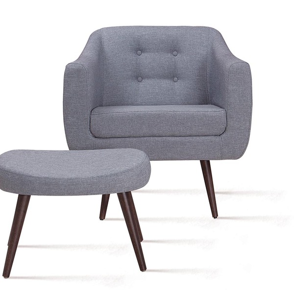 Kit Poltrona Amamentação Cinza - Ooca Móveis - Cinza