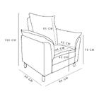 Kit Poltrona Amamentação Sara + Puff Suede Capuccino Dal Poz