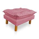 Kit Poltrona Amamentação Sara + Puff Suede Rosa Dal Poz Estof