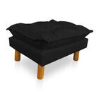 Kit Poltrona Amamentação Sara + Puff Veludo Preto Dal Poz Est